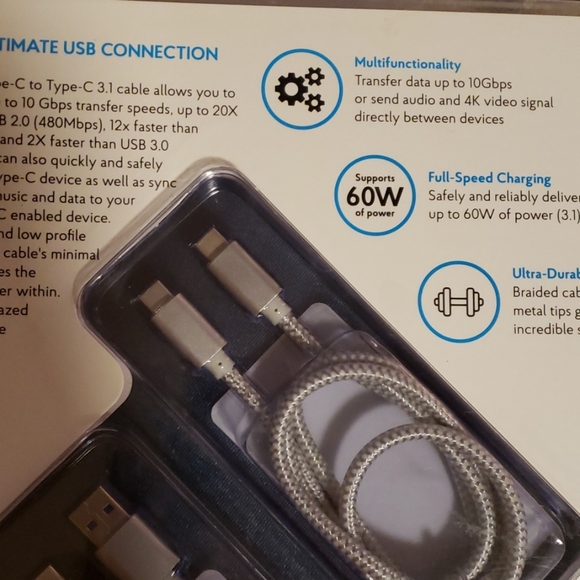 Type-C Braided Cables with Metal Tips - Picture 2 of 7